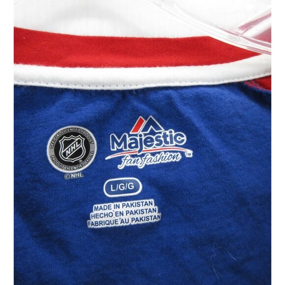 New York Rangers Jersey Shirt Large Red Majestic NHL Hockey Graphic * - Picture 10 of 12
